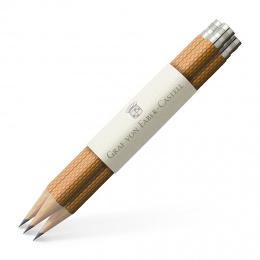 Graf von Faber-Castell Drei Taschenbleistifte Guilloche Cognac Brown 