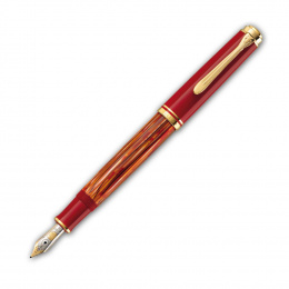 Pelikan Souverän Special Edition M600 Tortoise-Red fountain pen F    - Fein