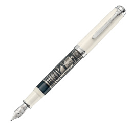 Pelikan Toledo M910 Special Edition White fountain pen F    - fine