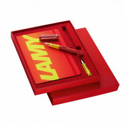 Lamy AL-star glossy red Set Fountain pen Special Edition M  - Mittel