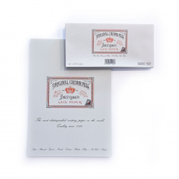 Original Crown Mill Vergé Grey Collection Briefpapier Gefütterte Briefhüllen DIN lang