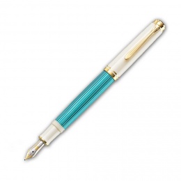 Pelikan Souverän Special Edition M600 Turquoise-White fountain pen M   - Medium