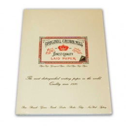 Original Crown Mill Vergé weiß Briefpapier Korrespondenzblock DIN A4 (50 Blatt)