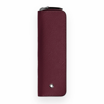 Montblanc Sartorial Leder Etui für 1 Schreibgerät mit Reissverschluss Cassis 