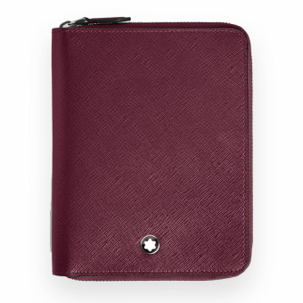 Montblanc Sartorial Leder Etui für 5 Schreibgeräte mit Reissverschluss Cassis 