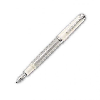 Pelikan Souverän M405 Silver-White fountain pen B - broad