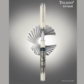 Pelikan Toledo M910 Special Edition Weiß Kolbenfüllhalter 