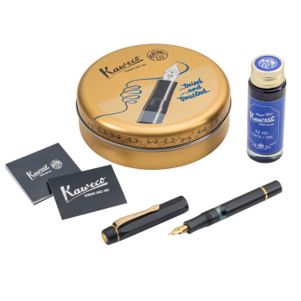 Kaweco Al SPORT Kolbenfüllhalter Starter Set EF - Extrafein